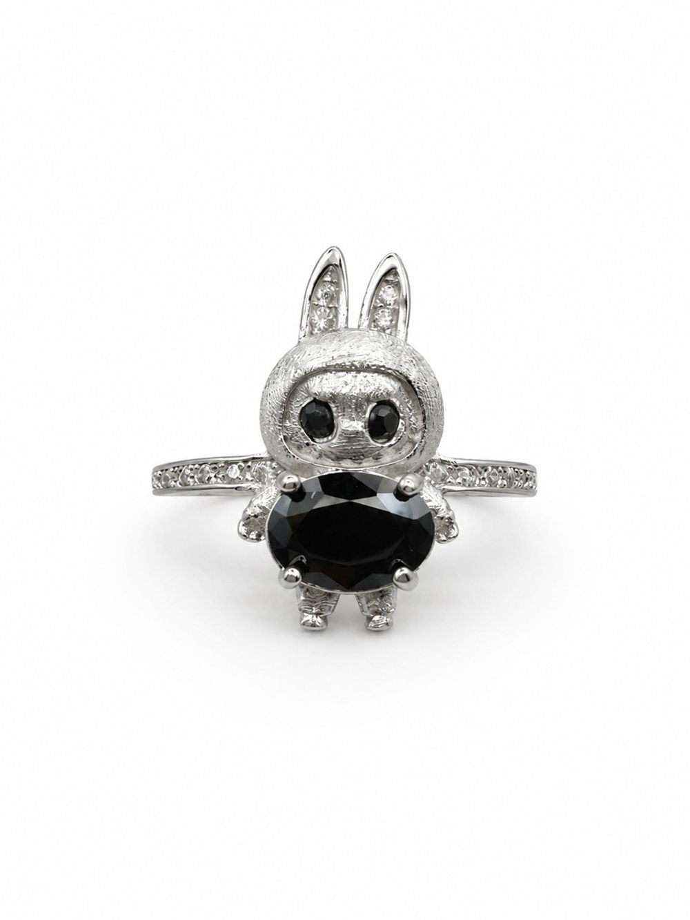 #R22 Black Onyx Labubu Ring
